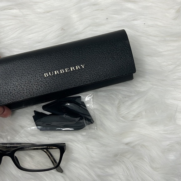 Burberry Eyeglasses B 2073 3470 Spotted Olive Rectangular Frame Italy 53-16-135 - Picture 4 of 12